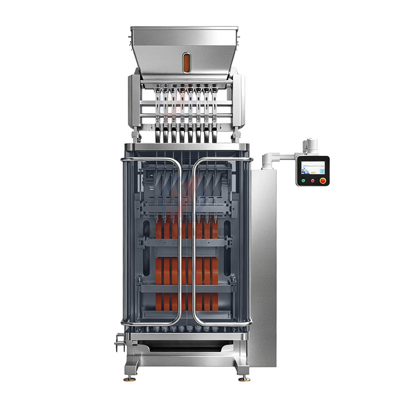 8 lane 3 side seal sachet granule packing machine