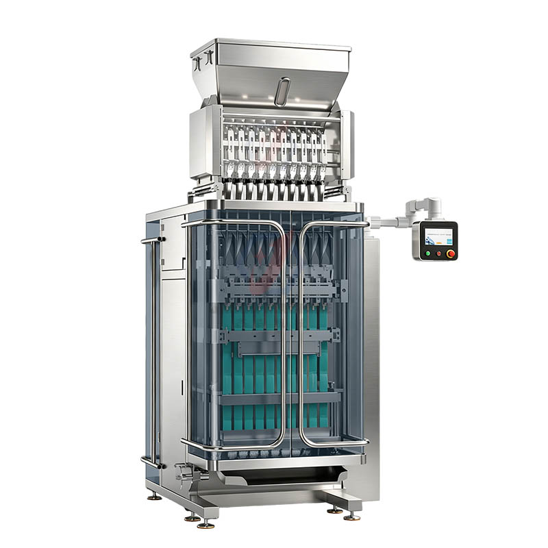 10 lane 3 side seal sachet granule packing machine